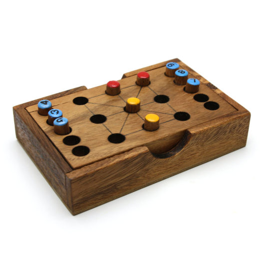 3 In 1 Game Nine Digit Wooden Puzzle for the solo player for the free time of fun