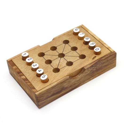 3 In 1 Game Nine Digit Wooden Puzzle for the solo player for the free time of fun