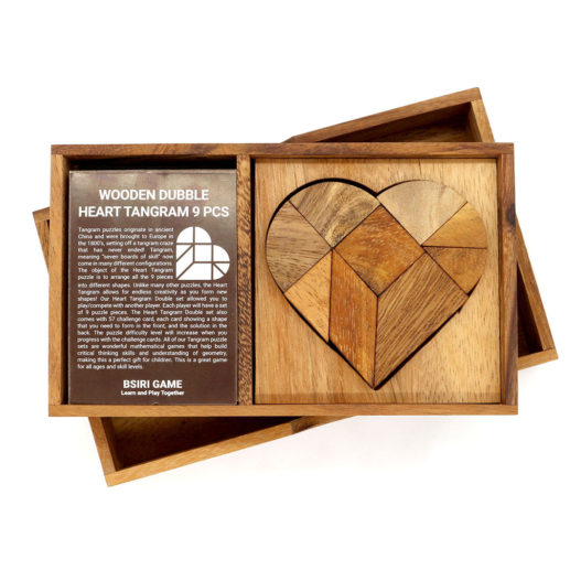 Double Heart Tangram With Card - Image 7