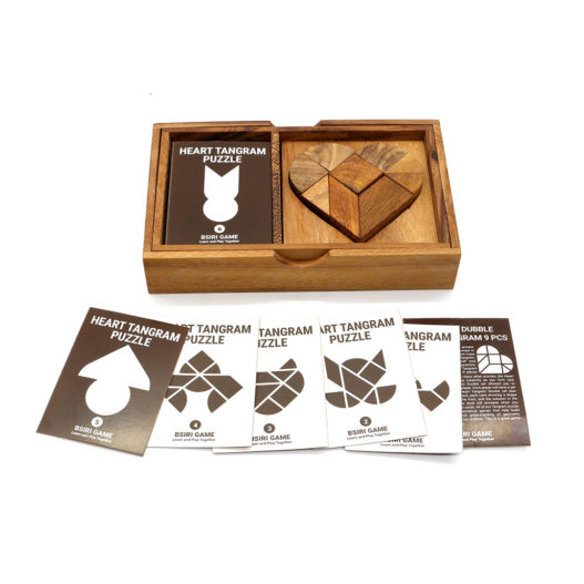 Double Heart Tangram With Card - Image 9