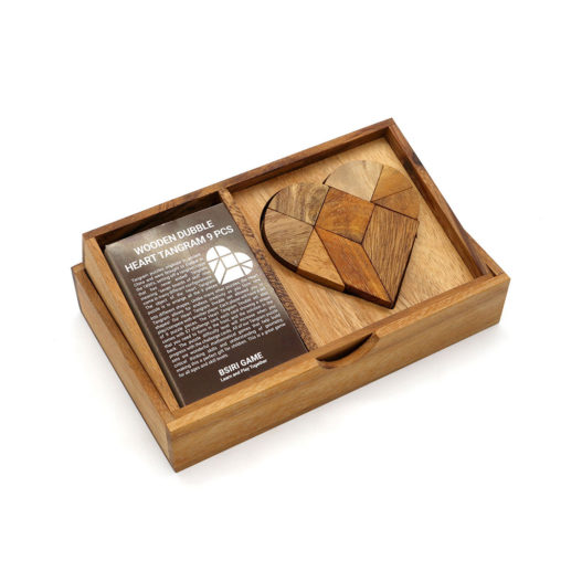 Double Heart Tangram With Card