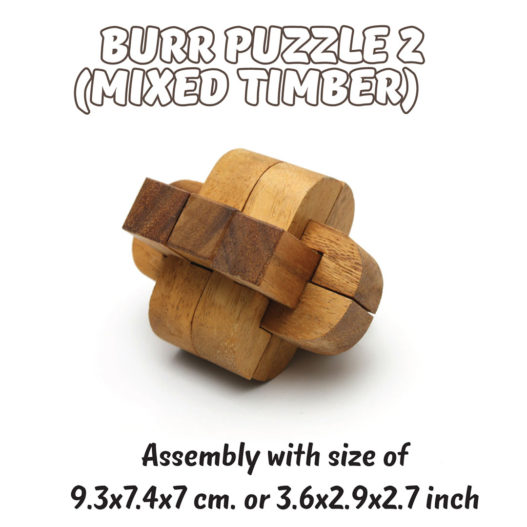 Burr Puzzle 2 (Mixed Timber) - Image 4