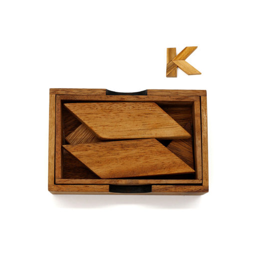 K Puzzle with Wooden Box