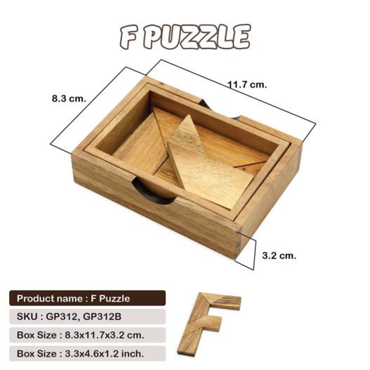 F Puzzle with Wooden Box - Image 4