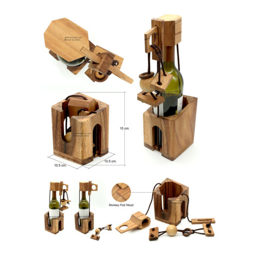 Riddle Rope Wine Bottle Puzzle (Only Game) - Image 4