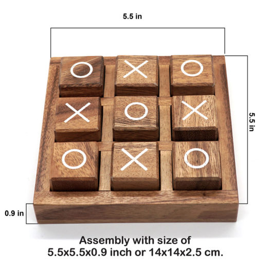 Tic Tac Toe Wood Blocks (L) - Image 4