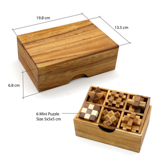 6 Games in a Wooden Box - Image 4
