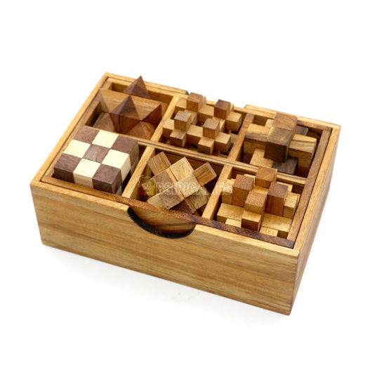 6 Games in a Wooden Box - Image 6