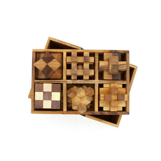 6 Games in a Wooden Box